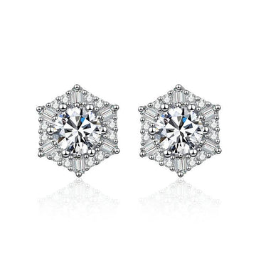 Wonderful 0.5ct 5mm Moissanite Diamonds Earrings for Women S925 Sterling Silver Fine Jewellery for Women - The Jewellery Supermarket